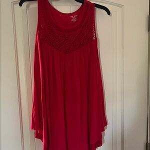 Lane Bryant Vibrant Red Sleeveless Tunic